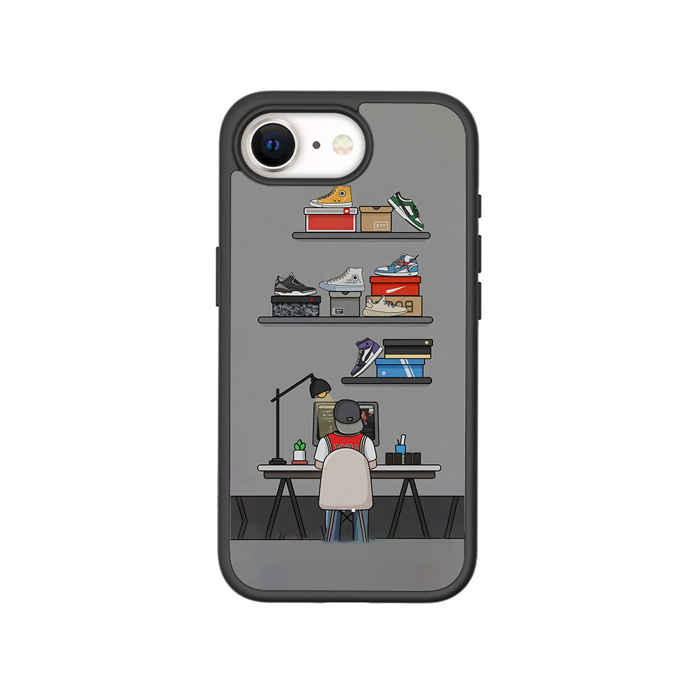 Creator Sneaker Desk Skin with Shockguard Armour Magsafe Case for Apple iPhone 16E