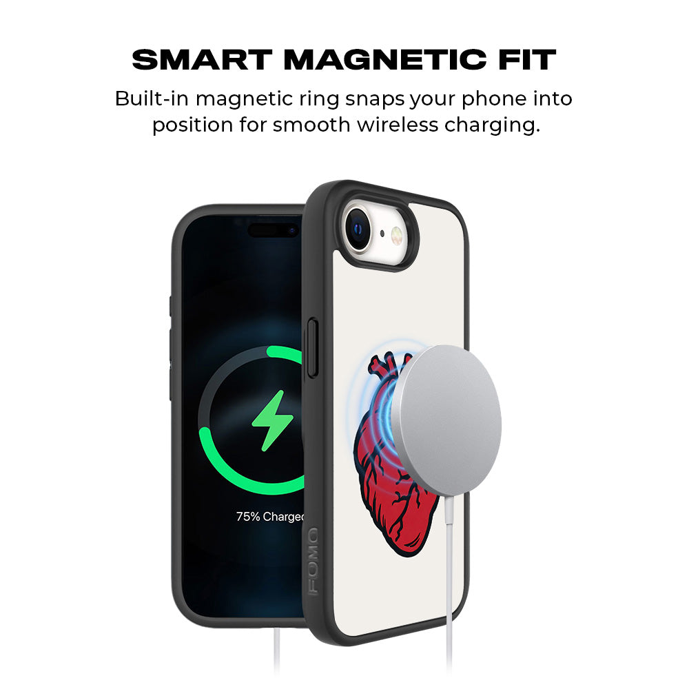 Raw Heart Skin with Shockguard Armour Magsafe Case for Apple iPhone 16E