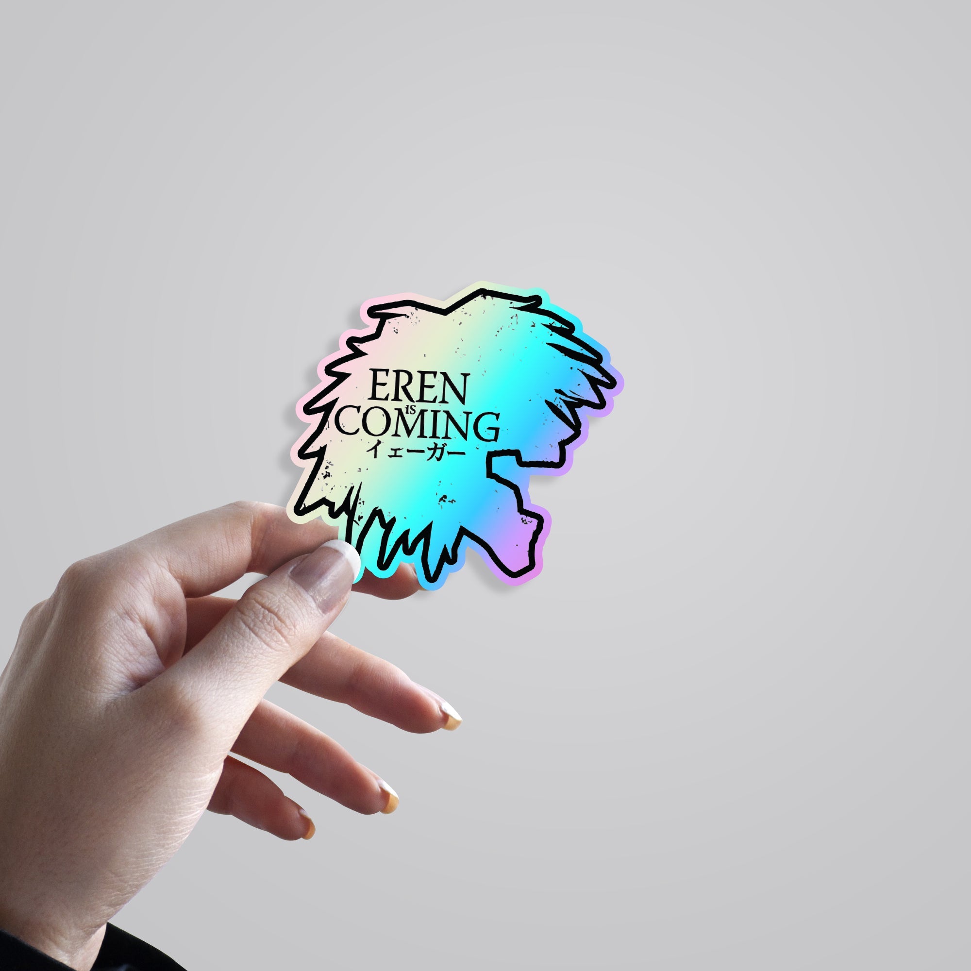 Eren Is Coming Holographic Stickers