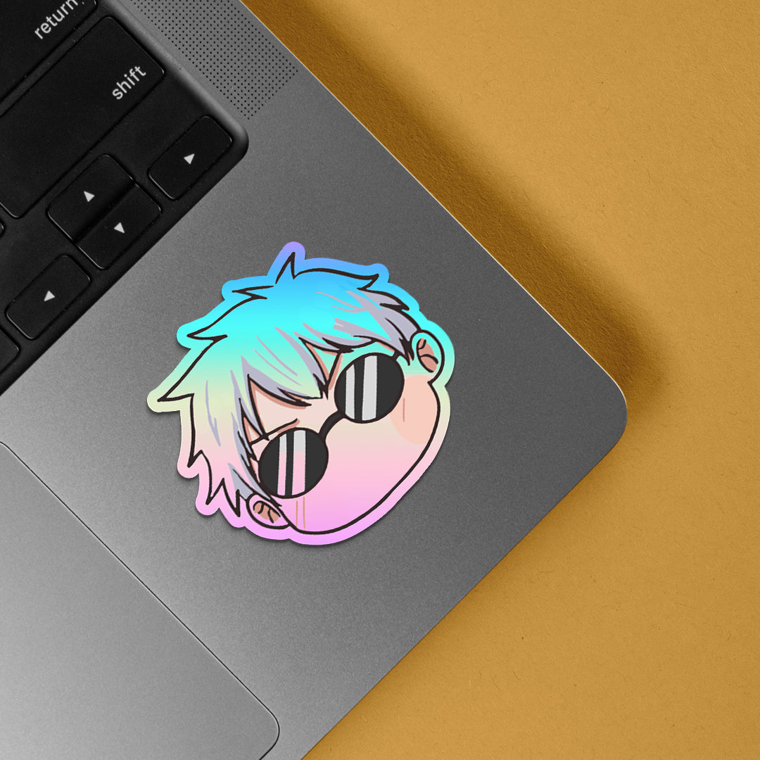 Gojo Chibi Holographic Stickers