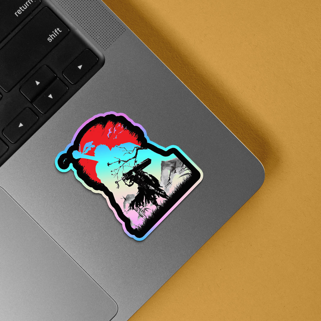 Guts Silhouette Holographic Stickers