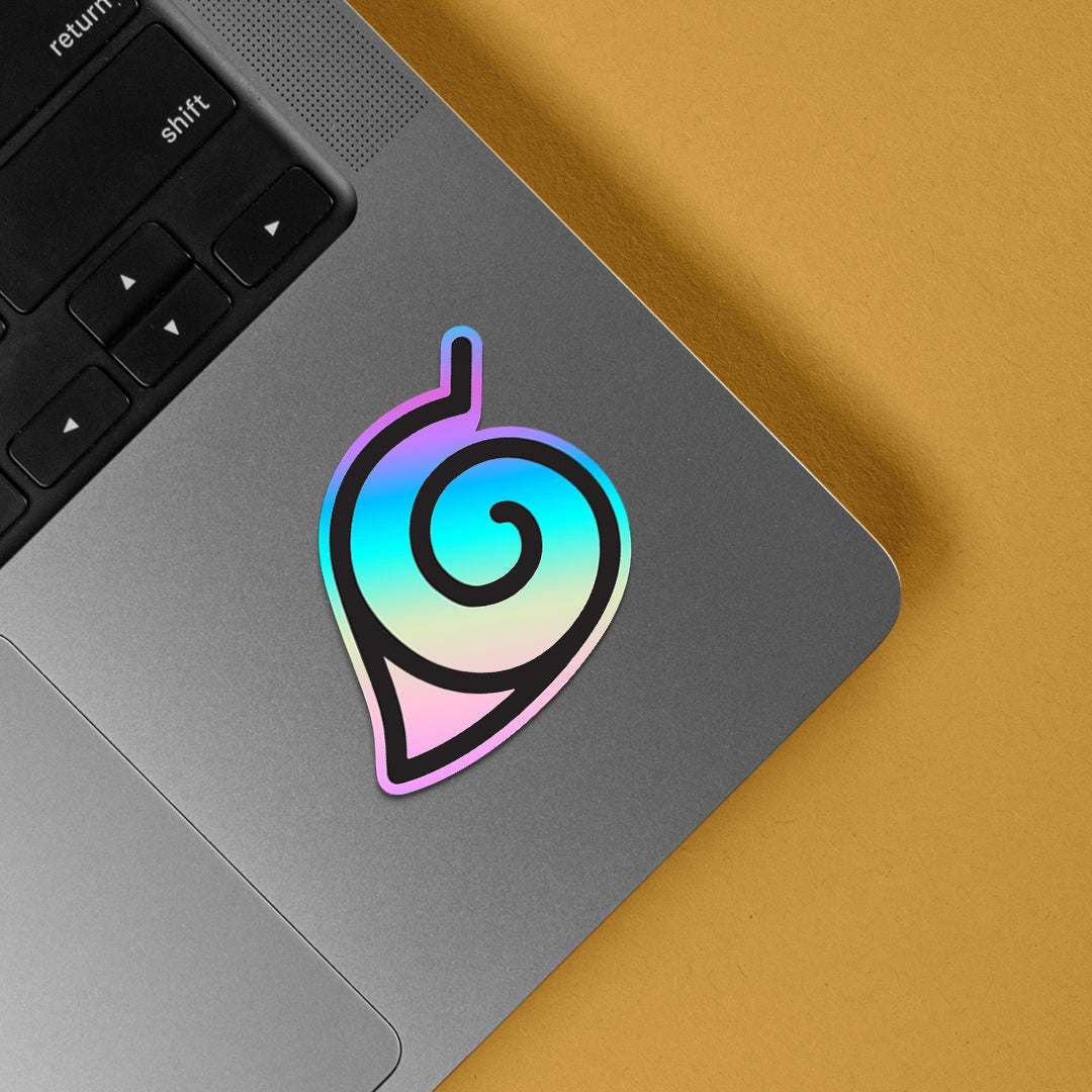 Hidden Leaf Symbol Holographic Stickers