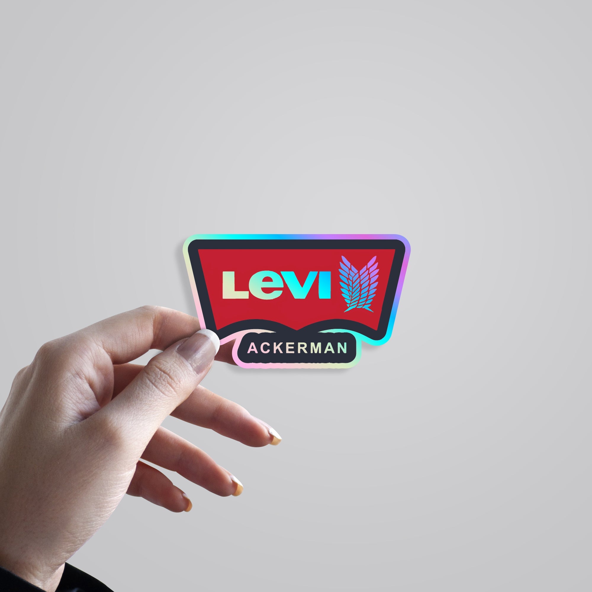 Levi Ackerman Holographic Stickers