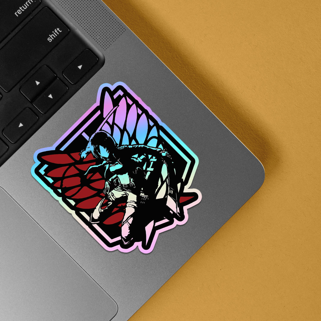 Mikasa Ackerman Aot Holographic Stickers