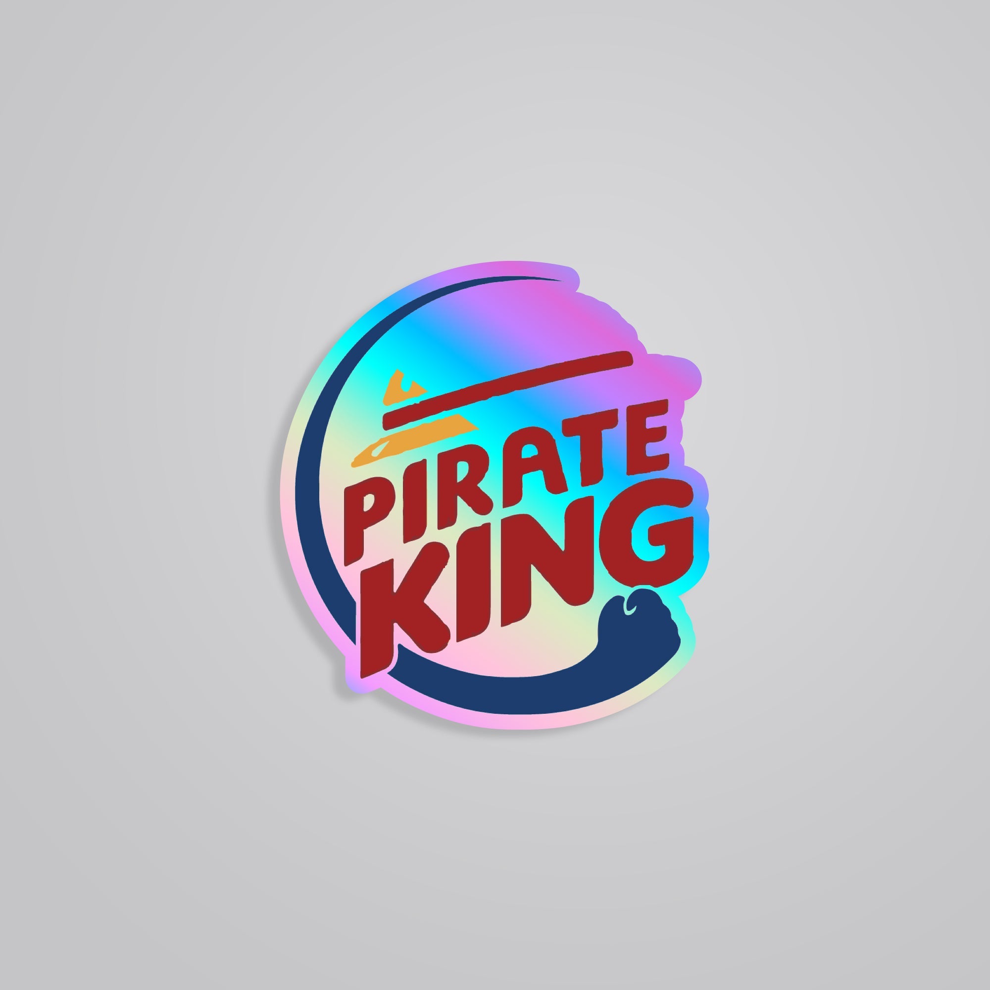 Pirate King One Piece Holographic Sticker – Set Sail with Luffy in ...