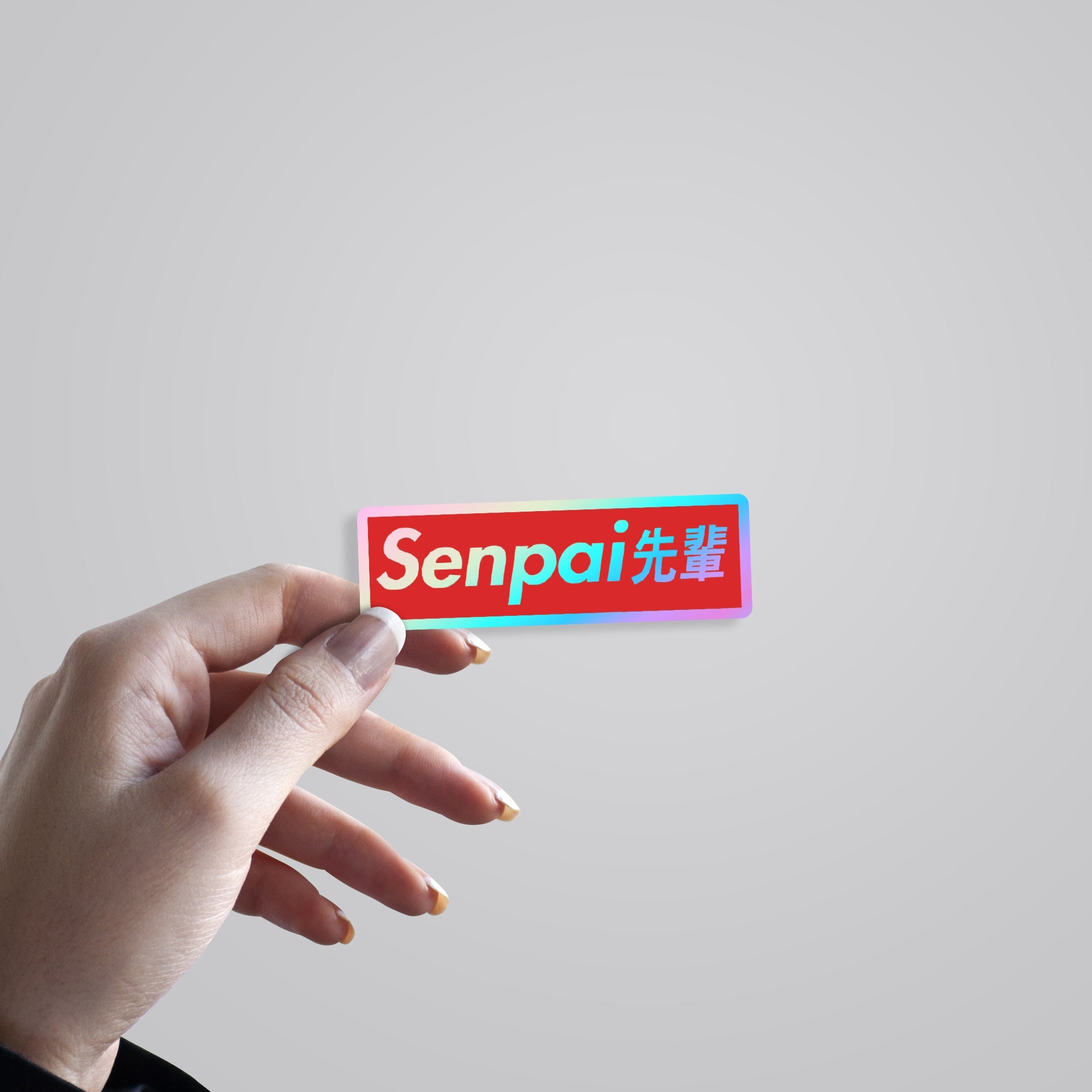 Senpai Holographic Stickers