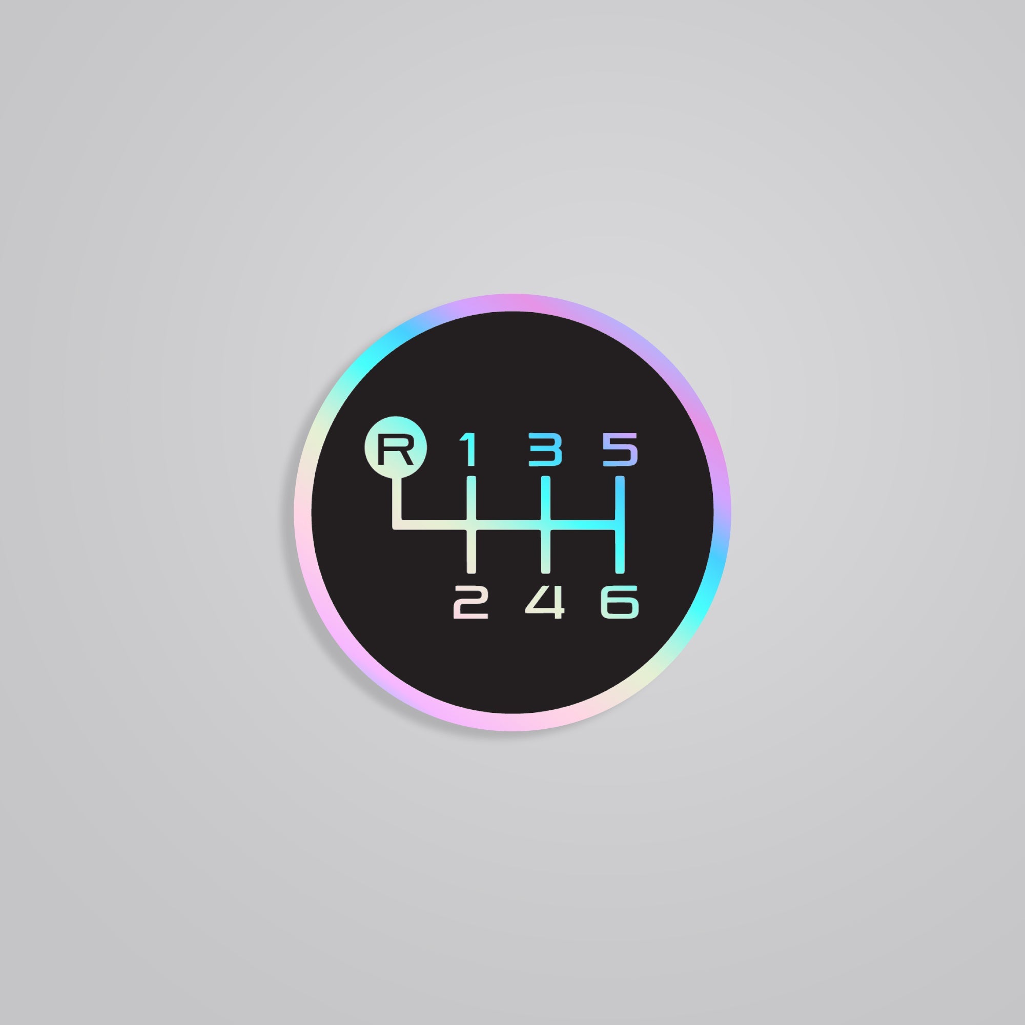 Fomo Store Holographic Stickers Cars & Bikes Car Shift Gear
