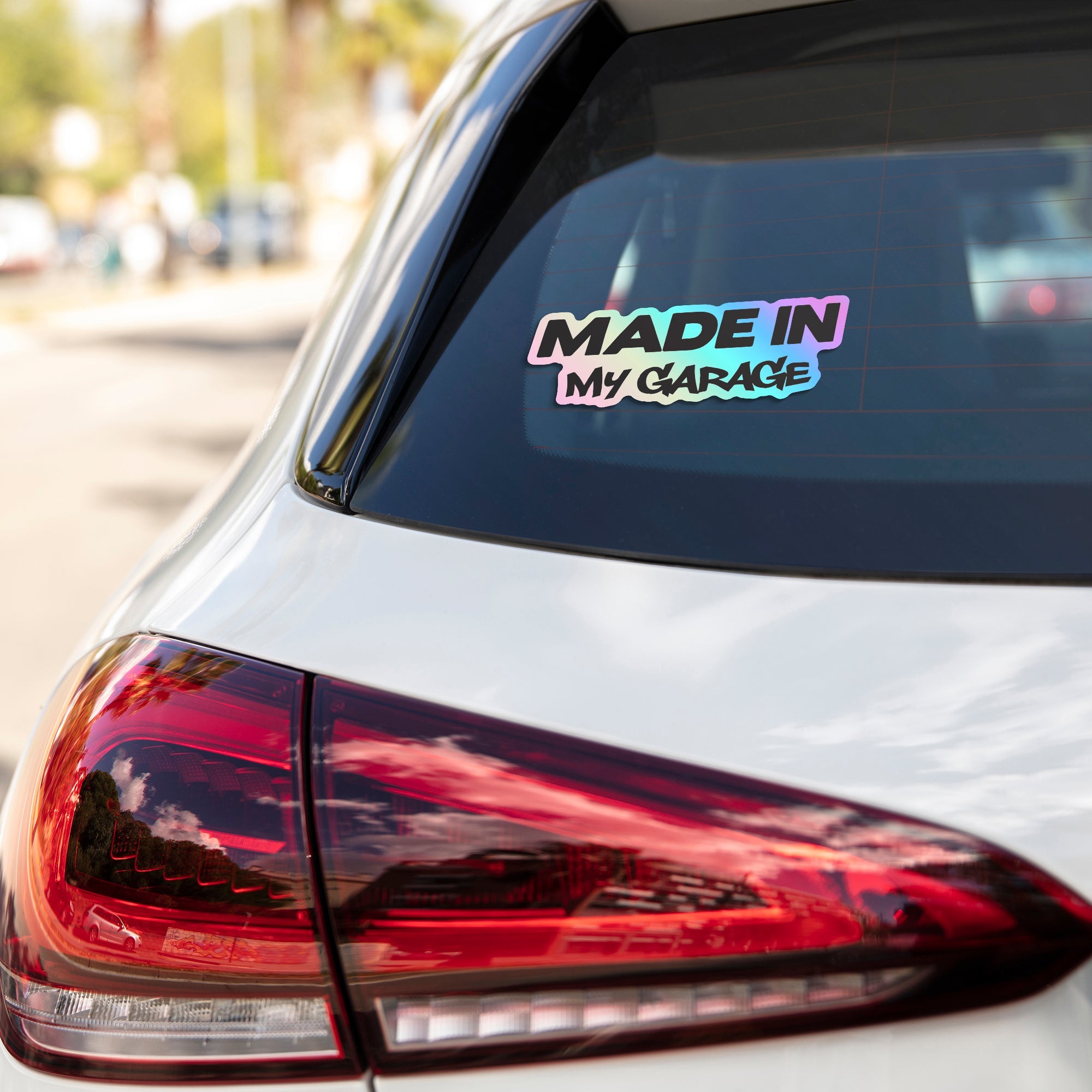 Made In My Garage Holographic Stickers