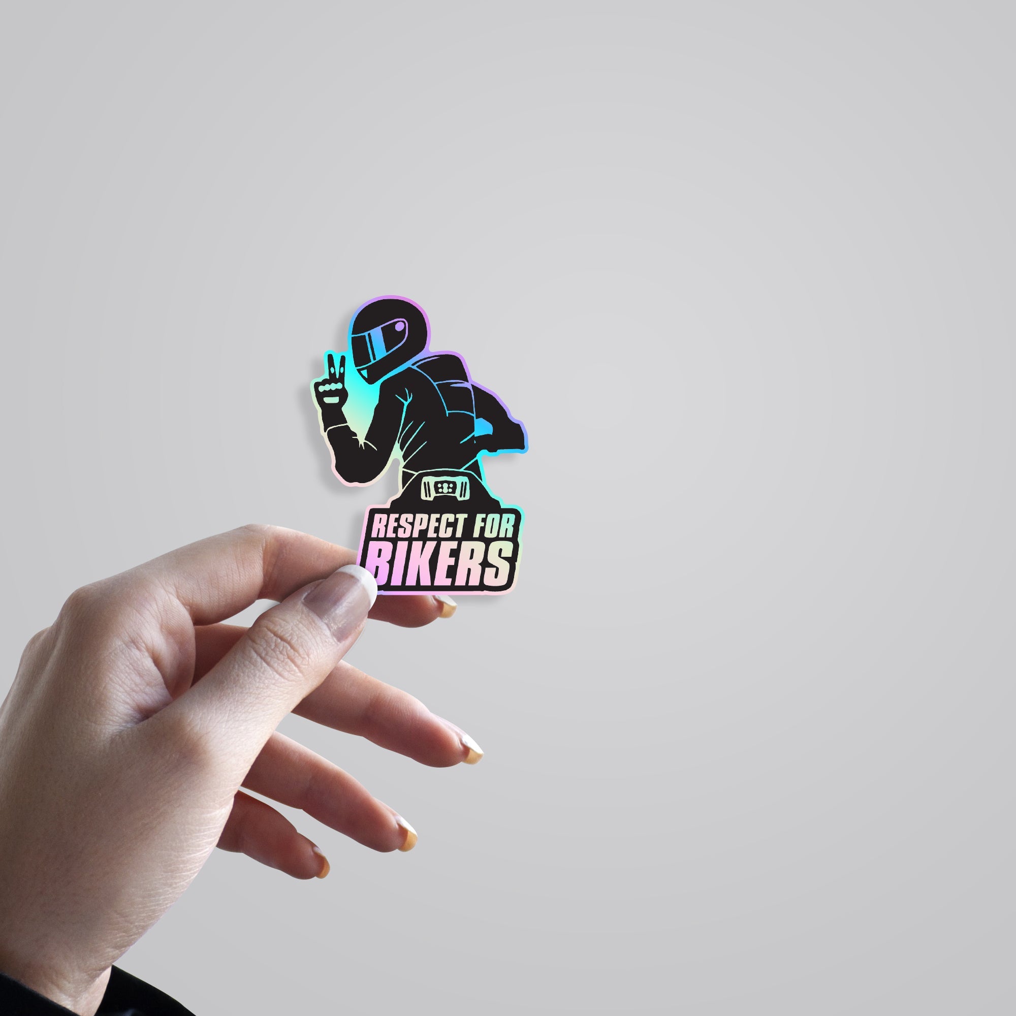Respect for Bikers Holographic Stickers