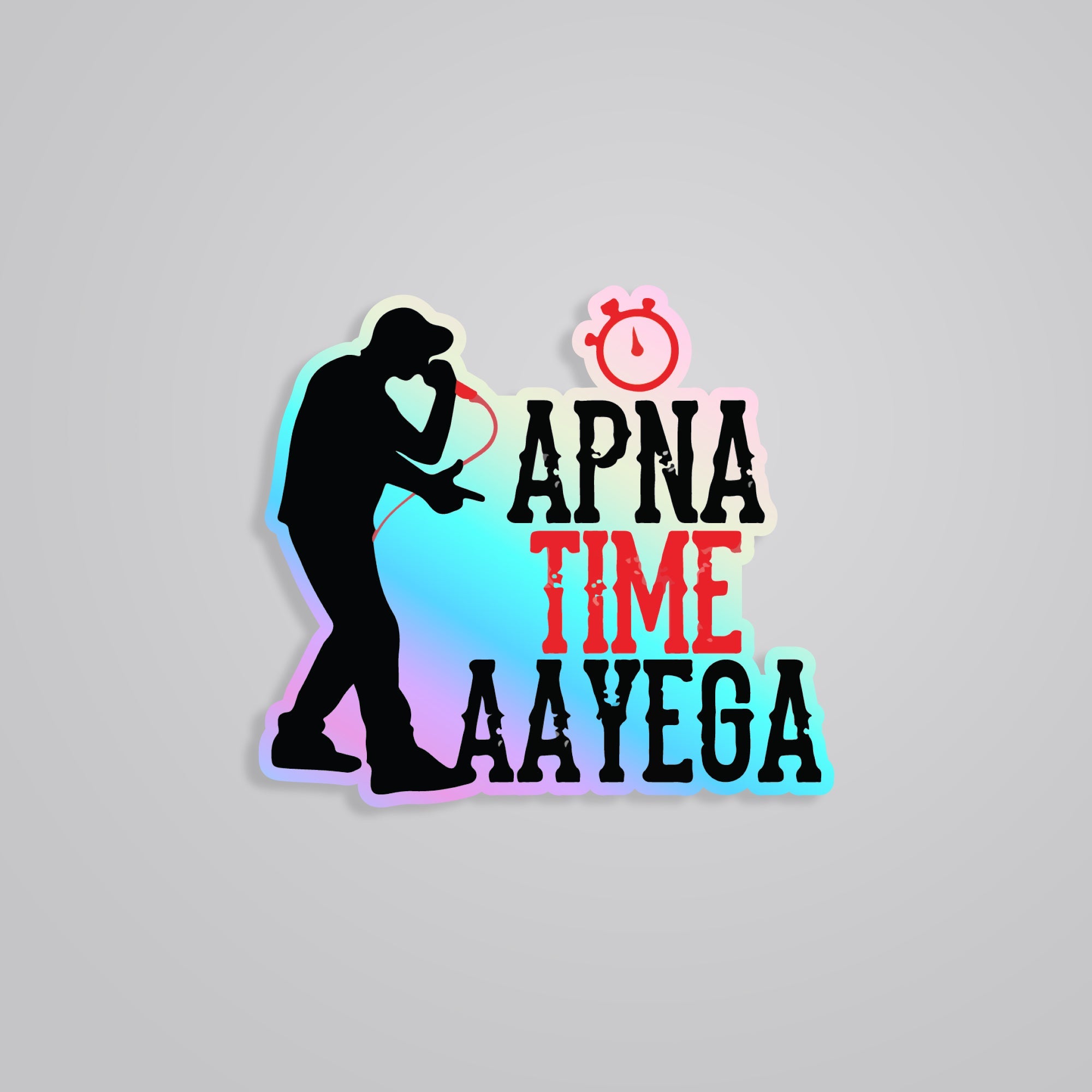 Fomo Store Holographic Stickers Movies Apna Time Aayega