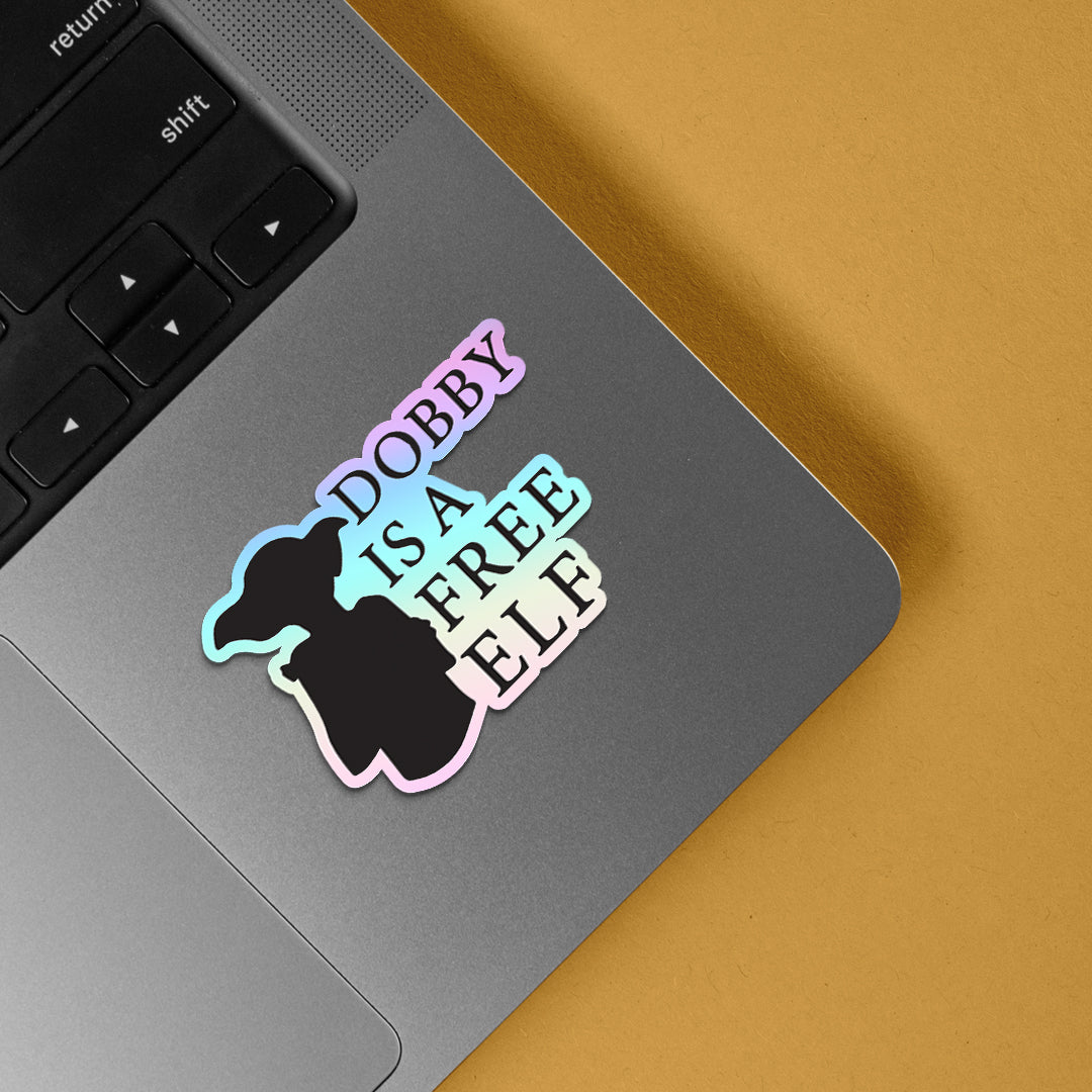 Dobby is a free elf Holographic Stickers