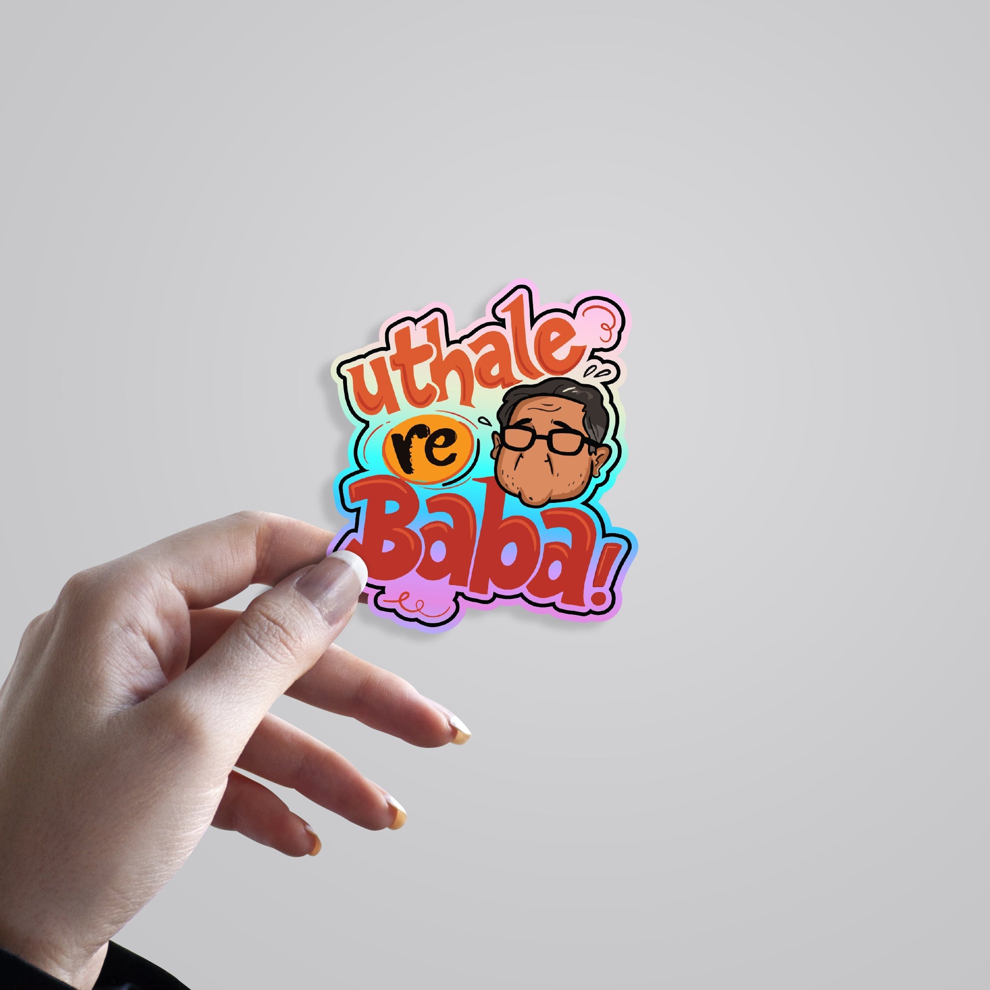 Uthale Re Baba Holographic Stickers