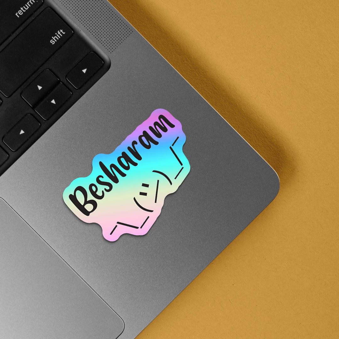 Besharam Holographic Stickers