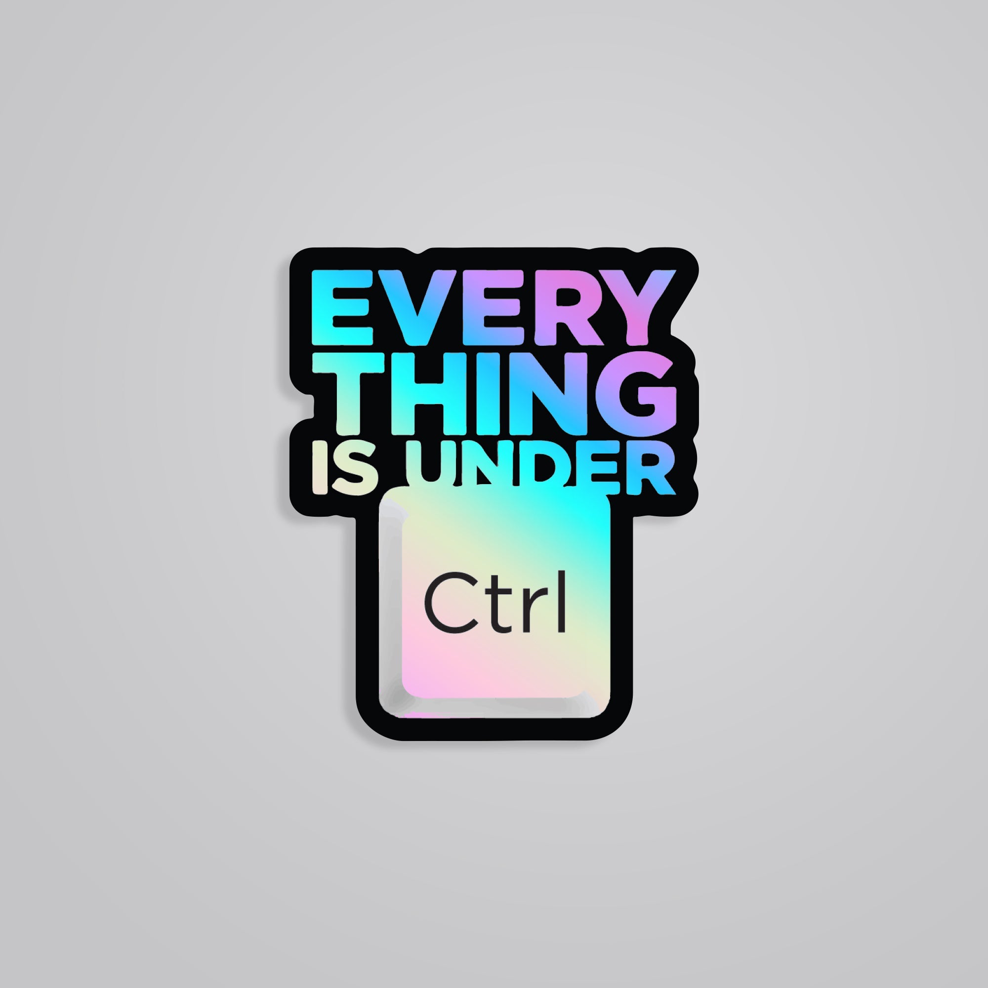 Fomo Store Holographic Stickers Witty Everything is under Ctrl