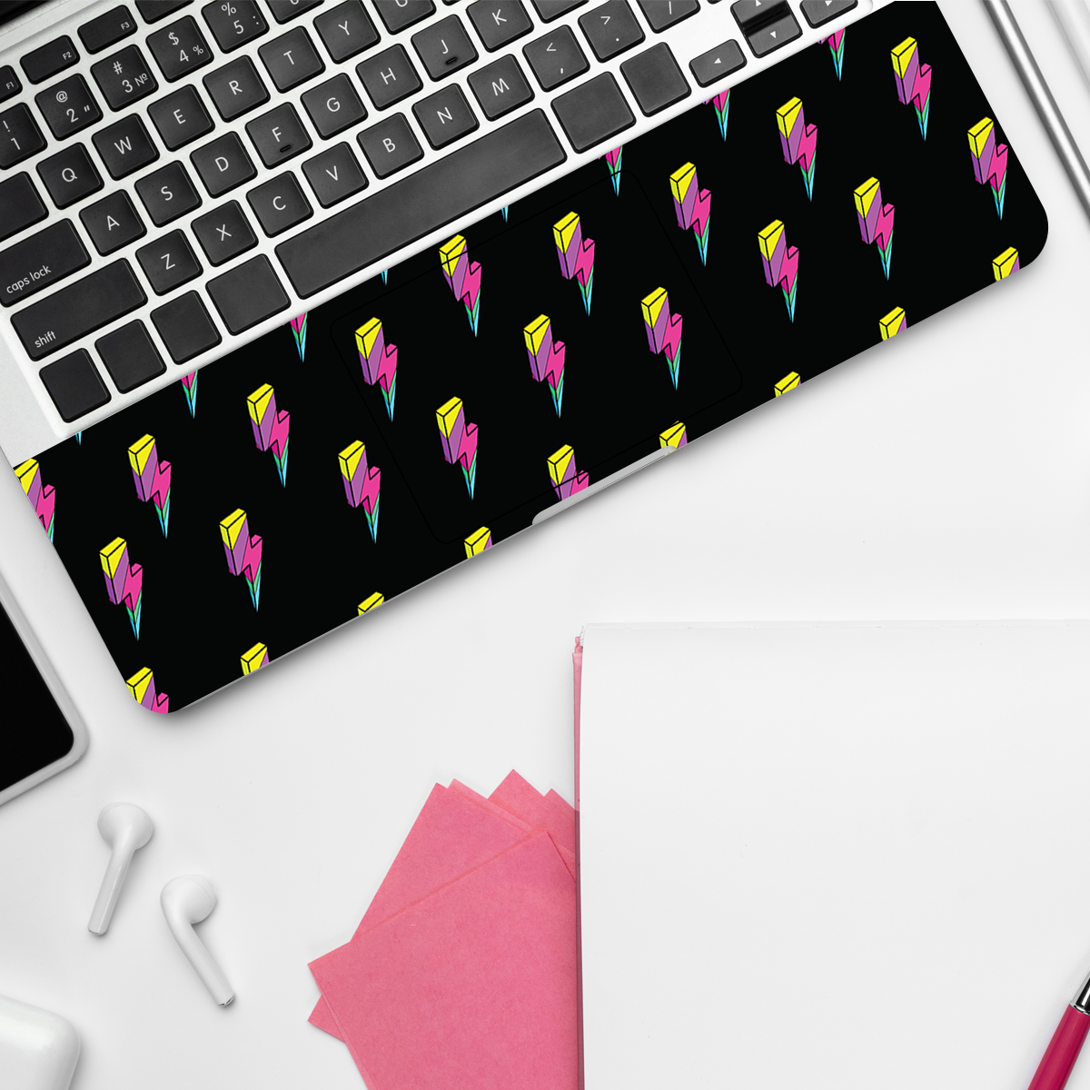 Colorful Lightning Bolts Abstract Laptop Skin