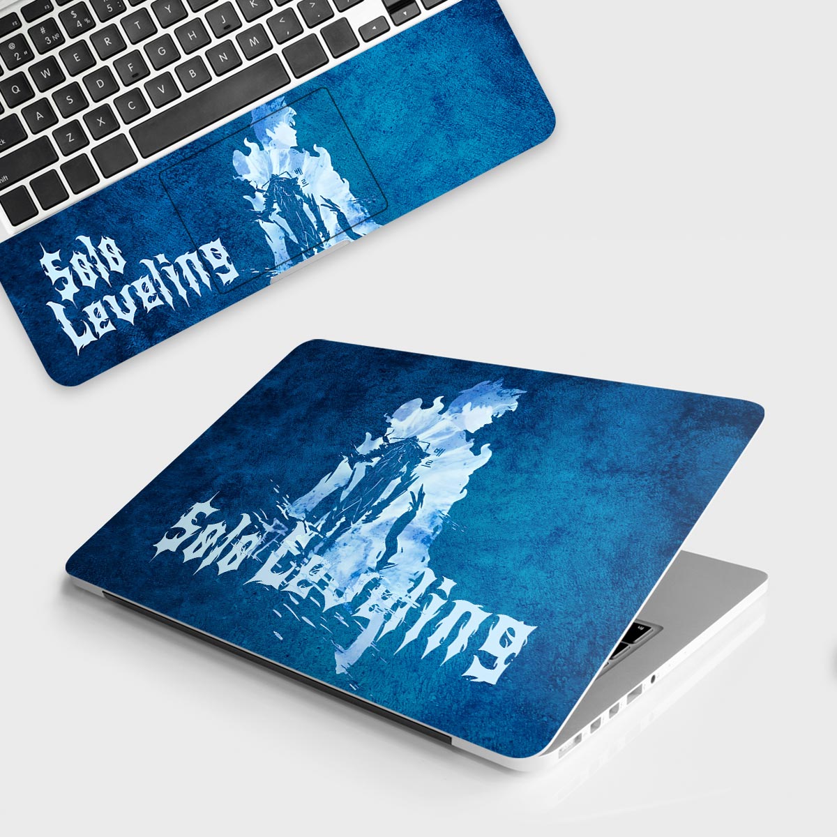 Fomo Store Laptop Skins Anime Jin Woo and Beru Silhouette