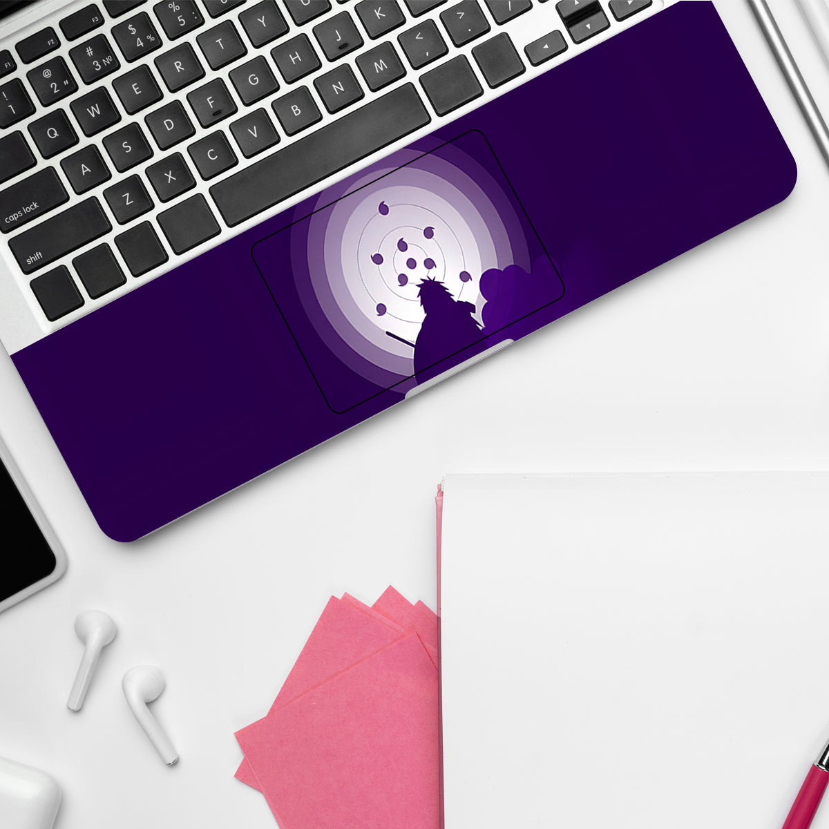 Uchiha Madara in Violet Silhouette Anime Laptop Skin