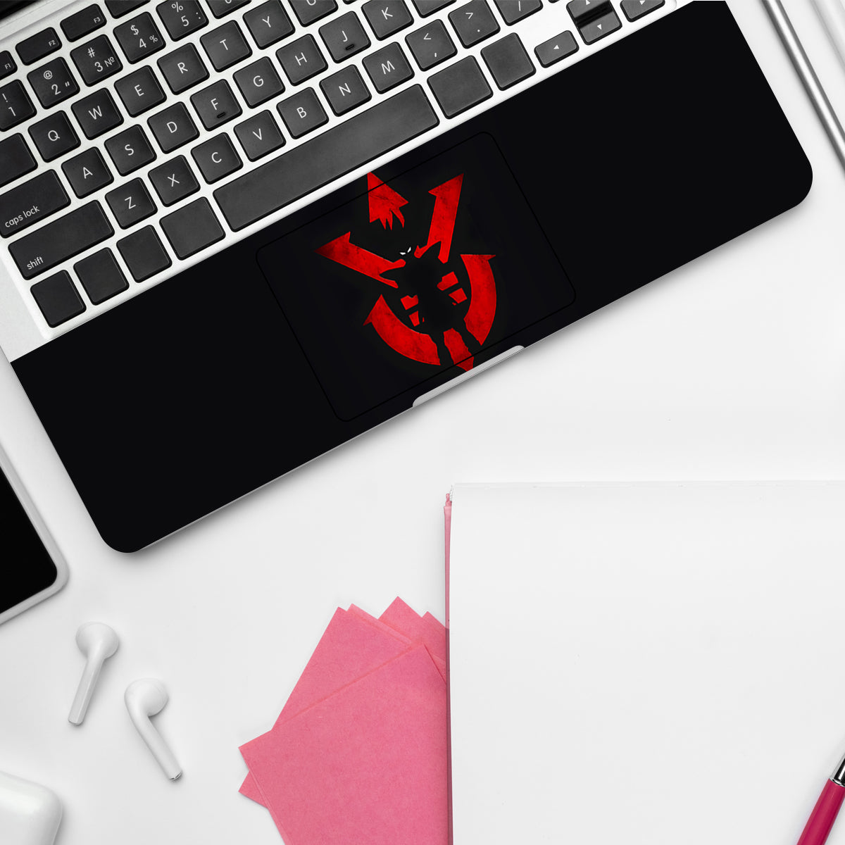 Vegeta Silhouette in Red Anime Laptop Skin