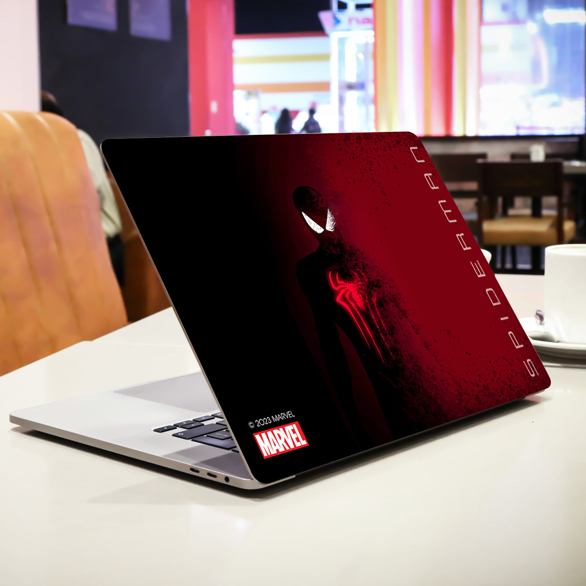 Spider Man In Shadows Comic Laptop Skin