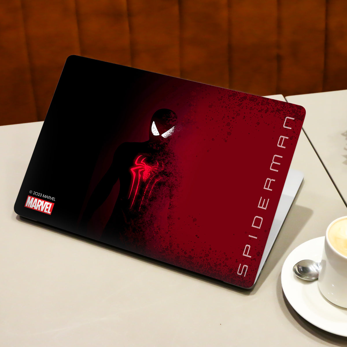 Spider Man In Shadows Comic Laptop Skin