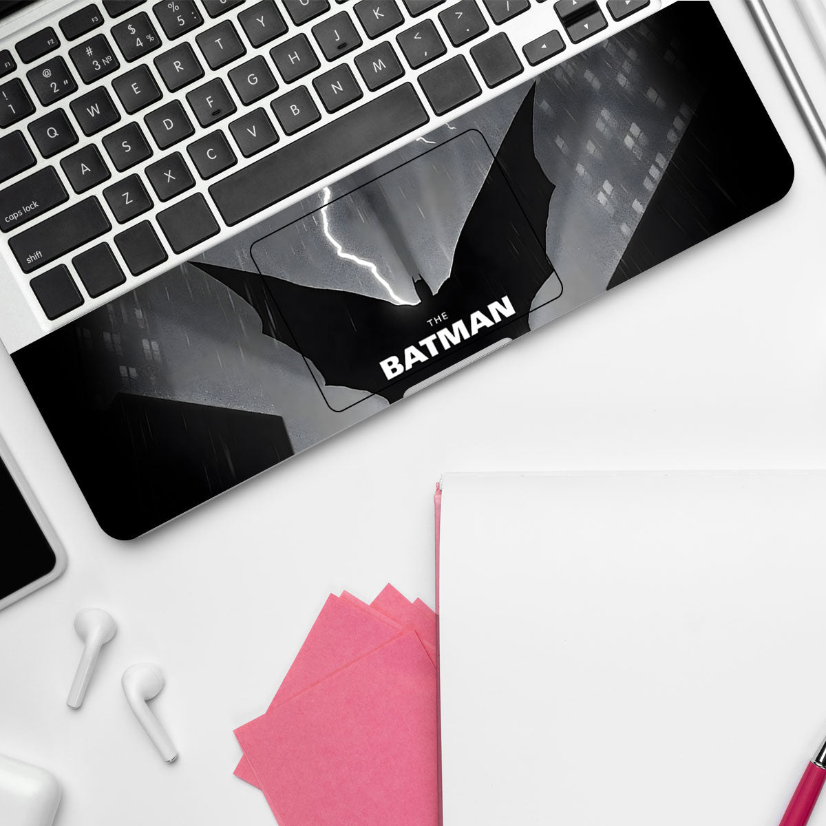 The Batman in Black & White Comic Laptop Skin