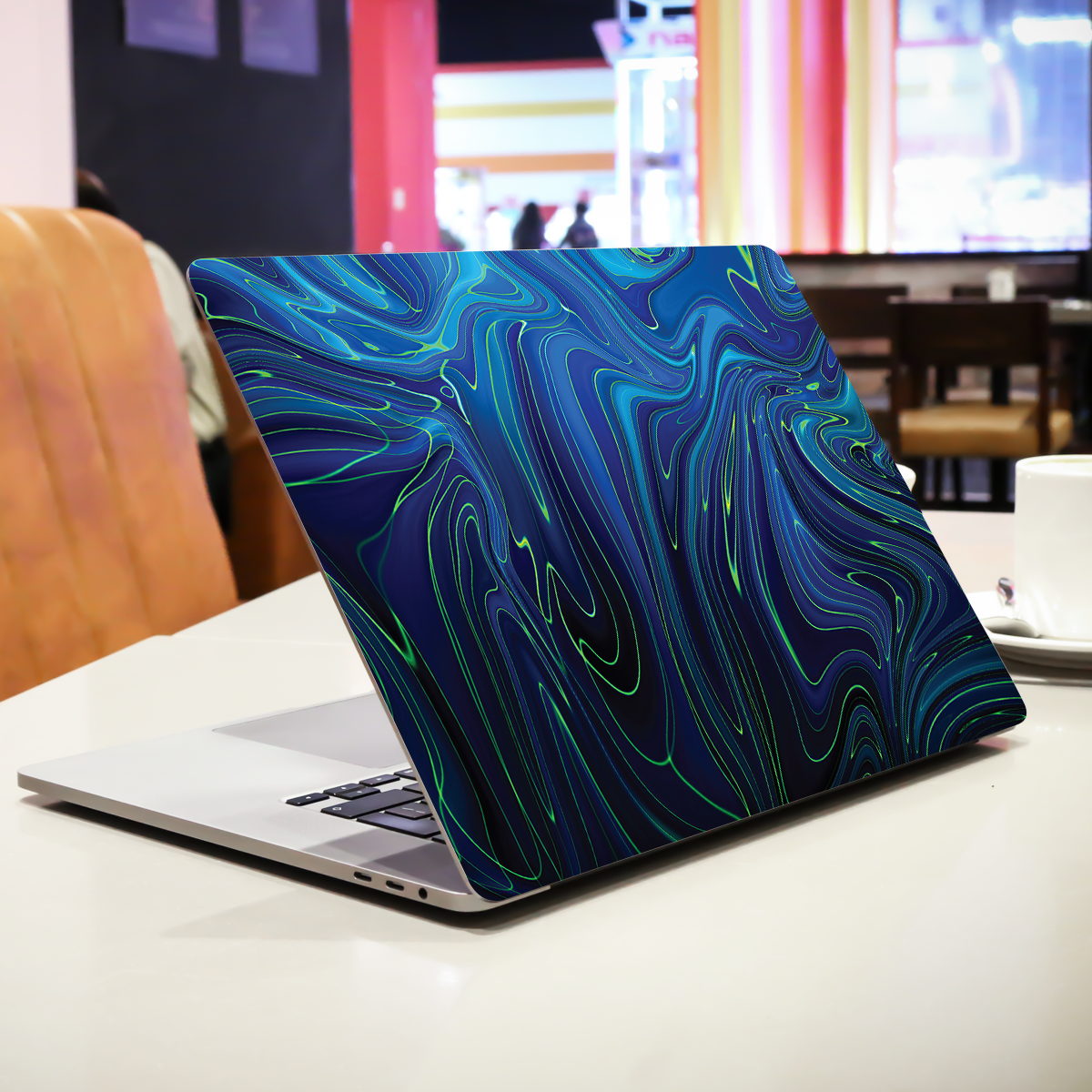 Cobalt Liquid Design Marble Laptop Skin