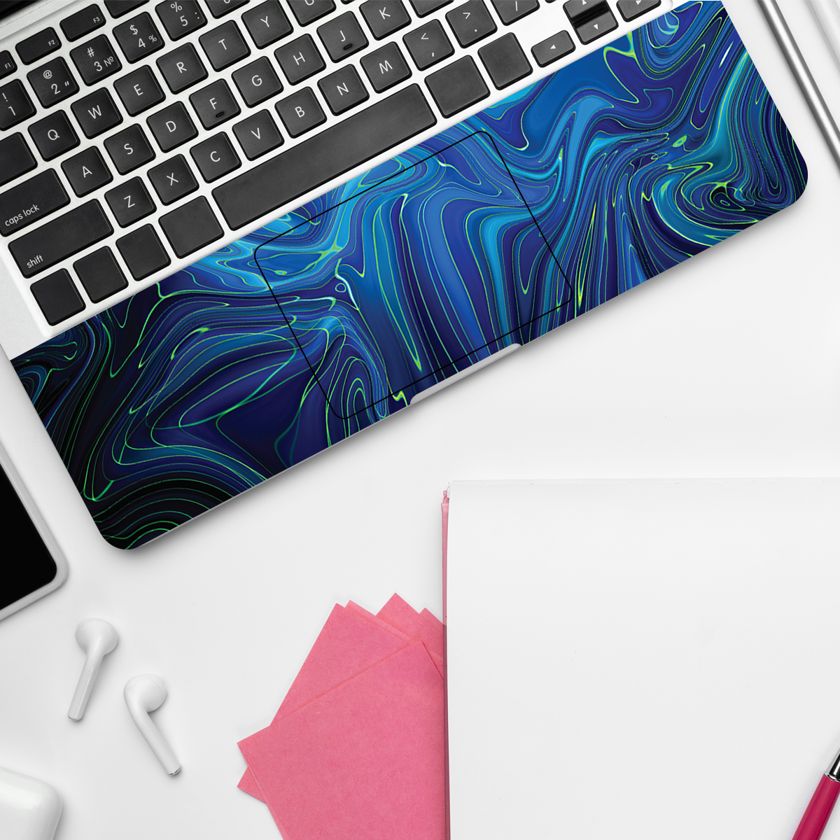 Cobalt Liquid Design Marble Laptop Skin