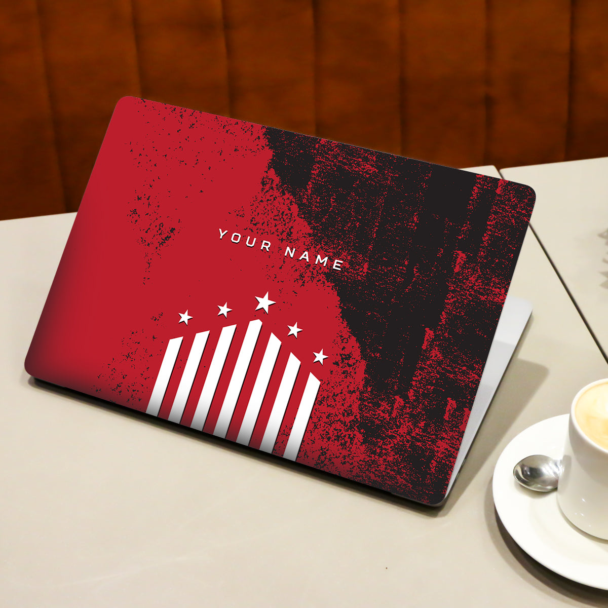 Captain Red with Name Laptop Skin