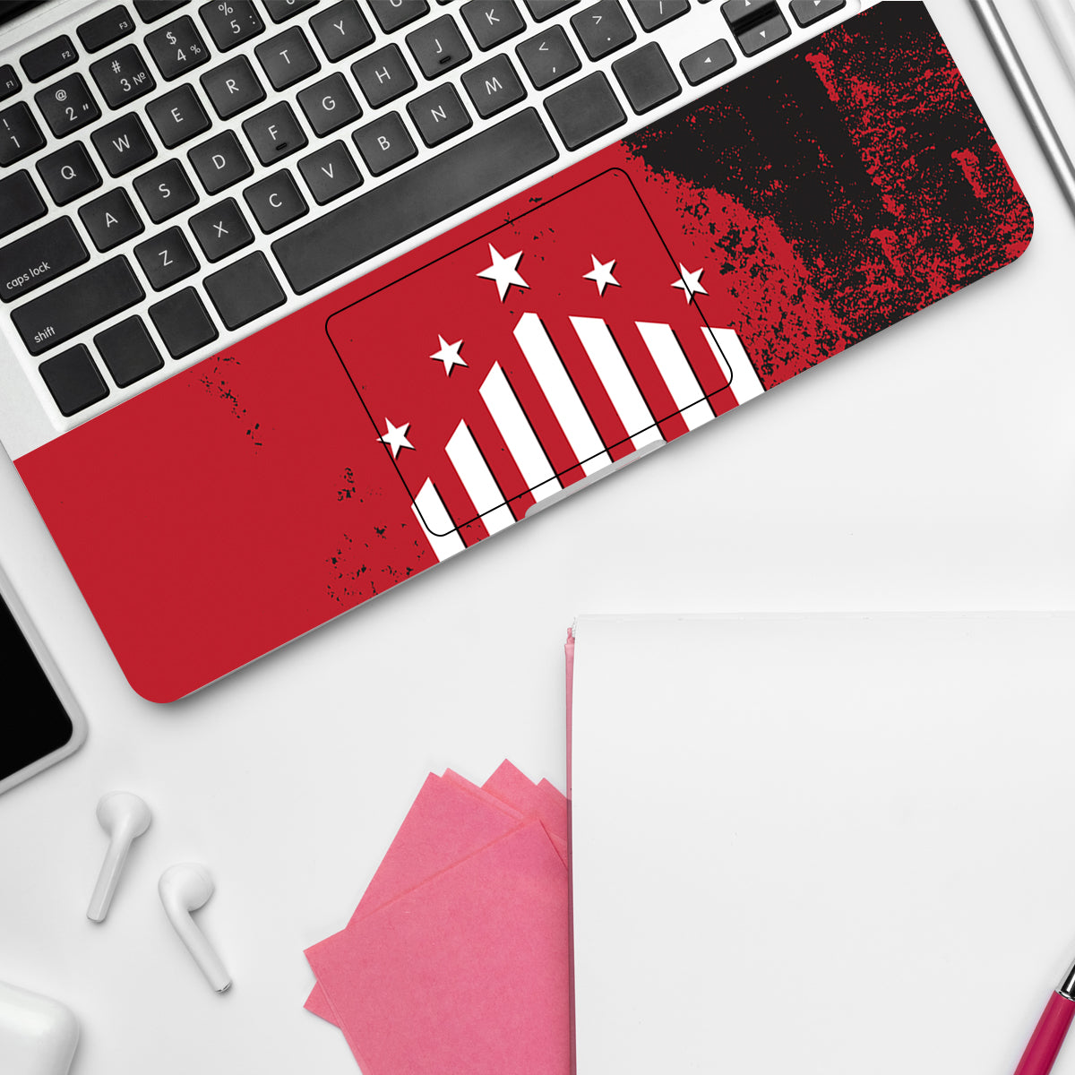 Captain Red with Name Laptop Skin