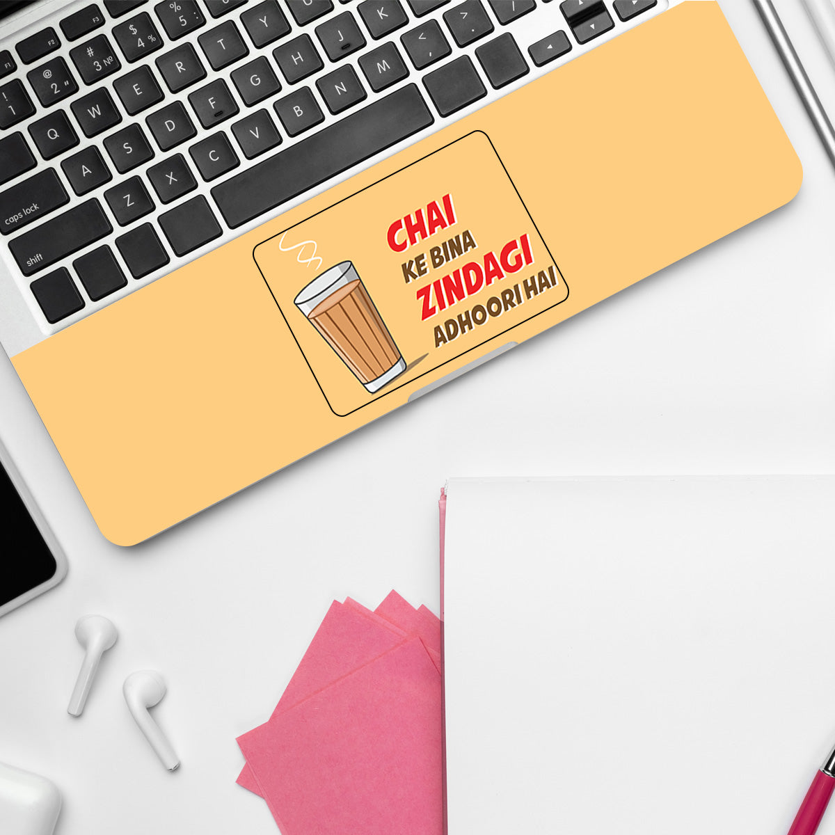 Chai Ke Bina Zindagi Adhoori Hai Laptop Skin