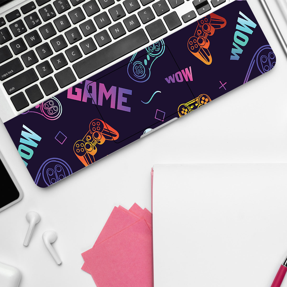 Fluorescent Game Controller Pattern Gaming Laptop Skin