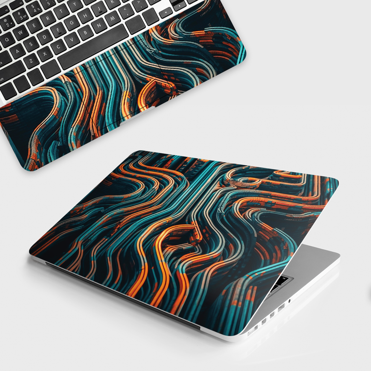 Elevate Your Laptop's Aesthetics with Glowing Stripes in Modern