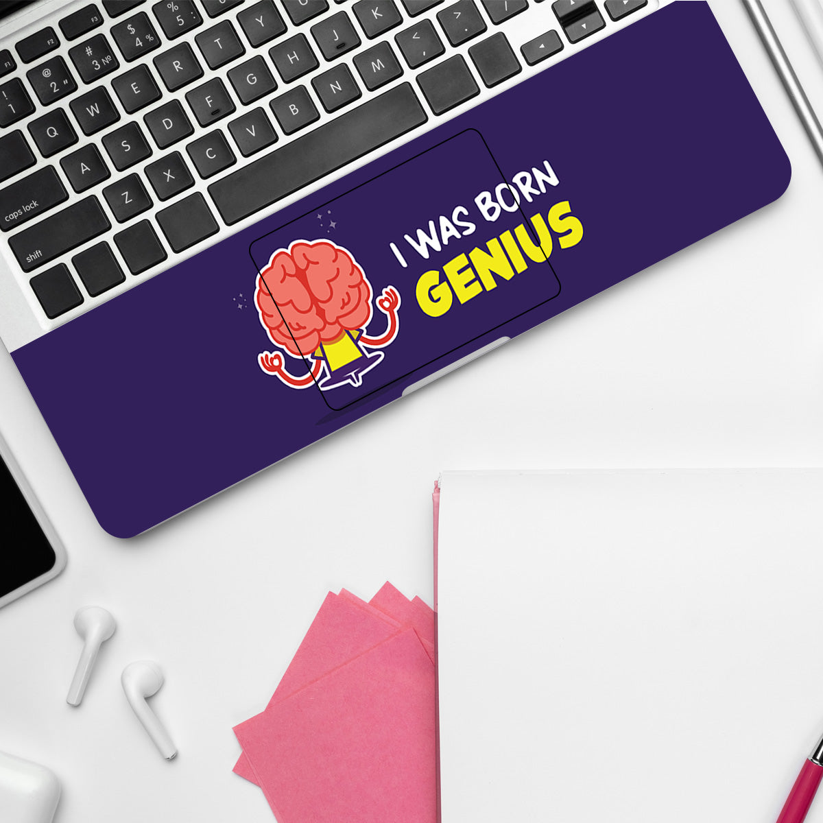 I Was Born Genius Laptop Skin