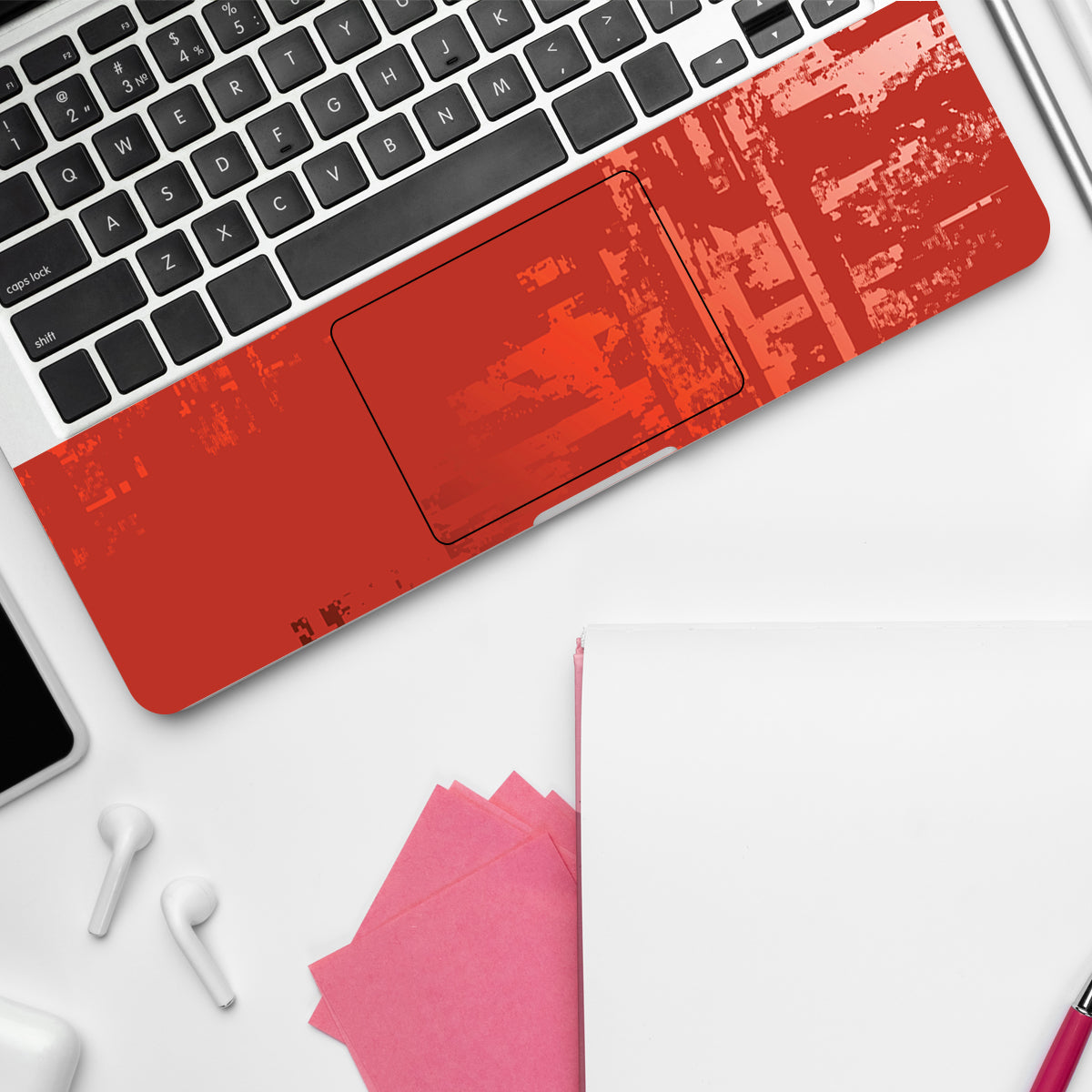 Star Red with Name Laptop Skin