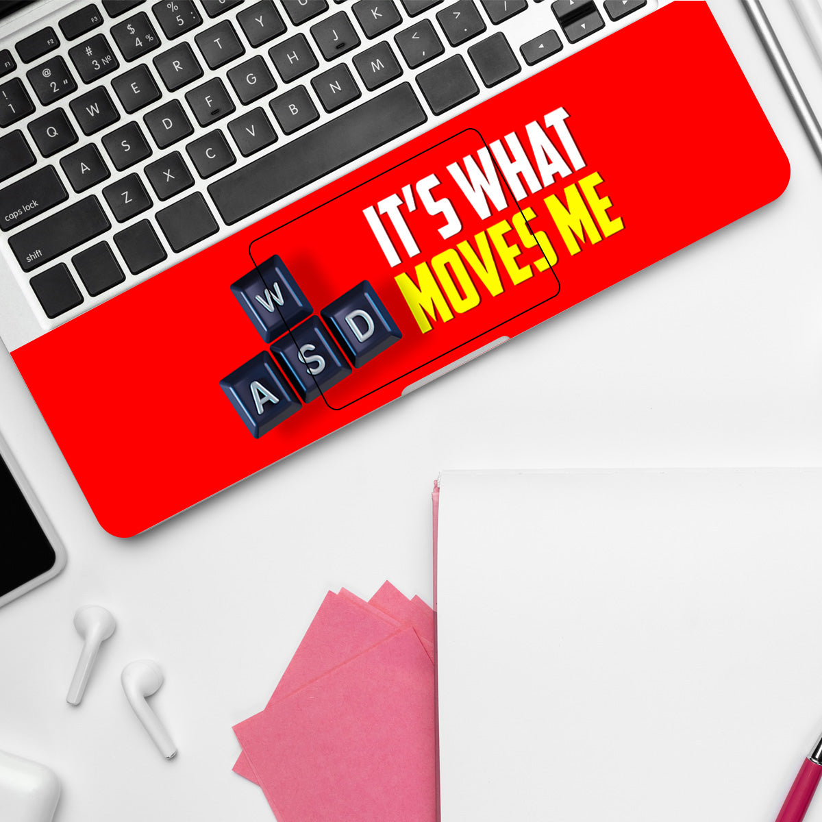 WASD It's What Moves Me Gaming Laptop Skin