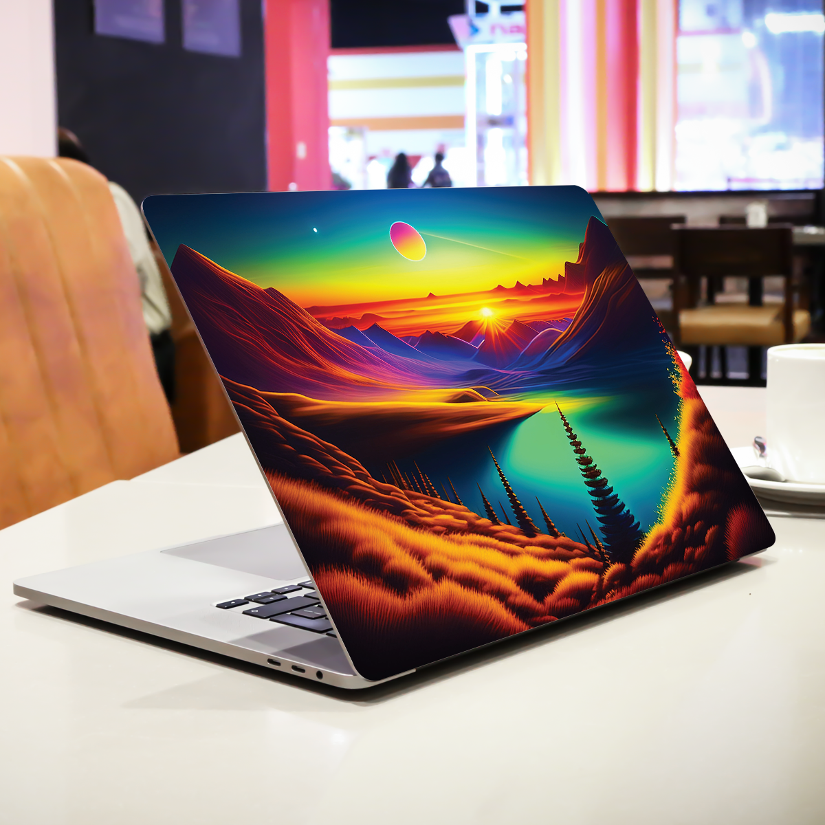 Vibrant Mountain View Nature Laptop Skin