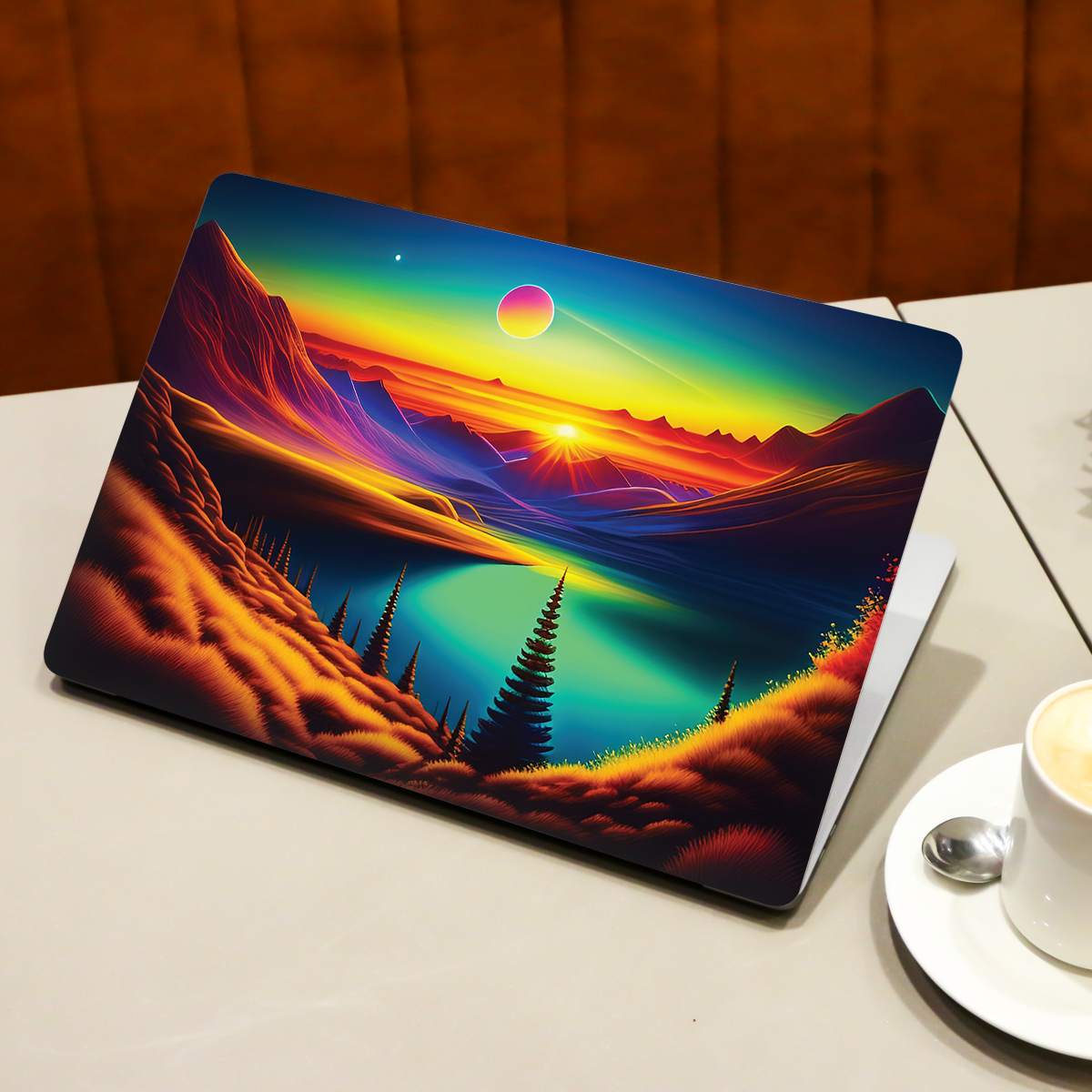 Vibrant Mountain View Nature Laptop Skin