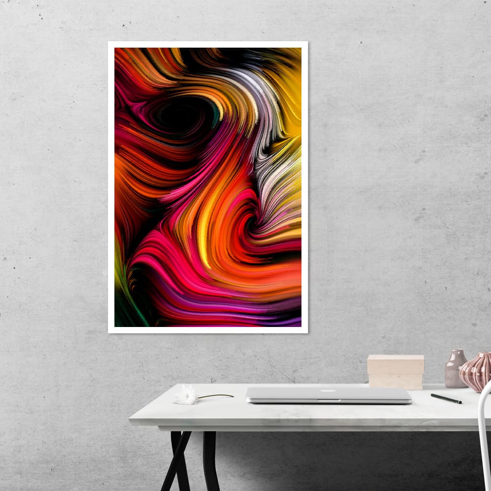 Colorful Wave Pattern Abstract Poster