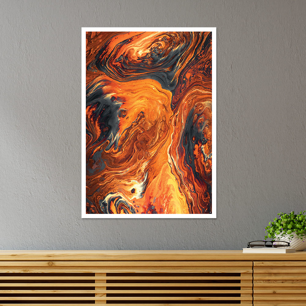 Copper Marble Abstract Poster