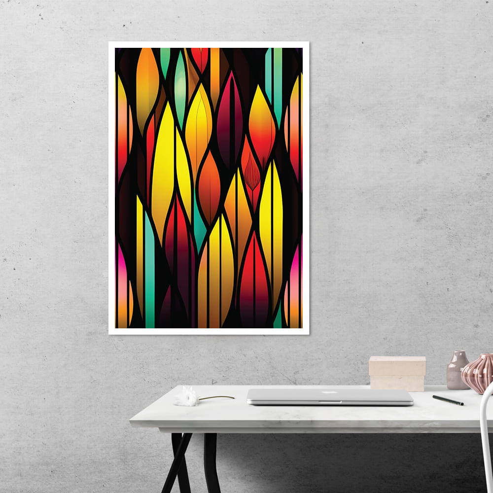 Stained Glass Abstract Poster