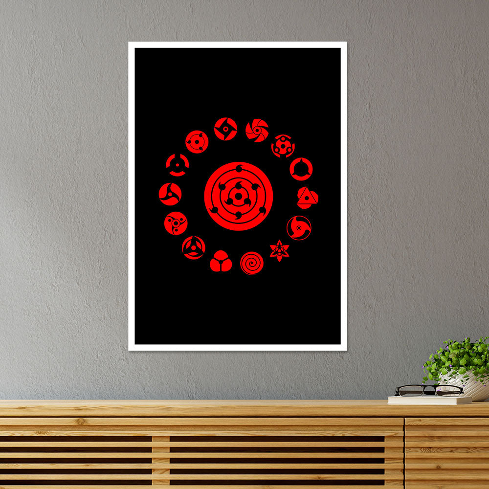 All Sharingan Naruto Anime Poster