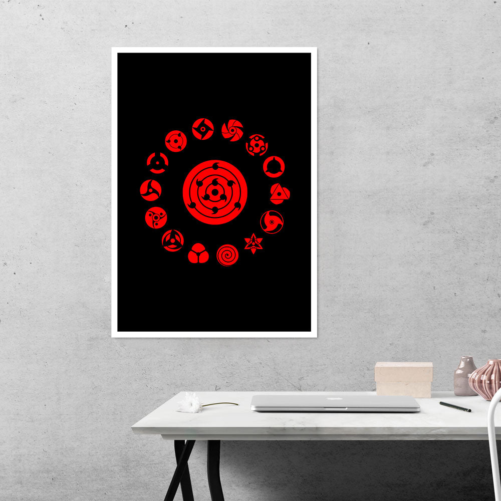All Sharingan Naruto Anime Poster