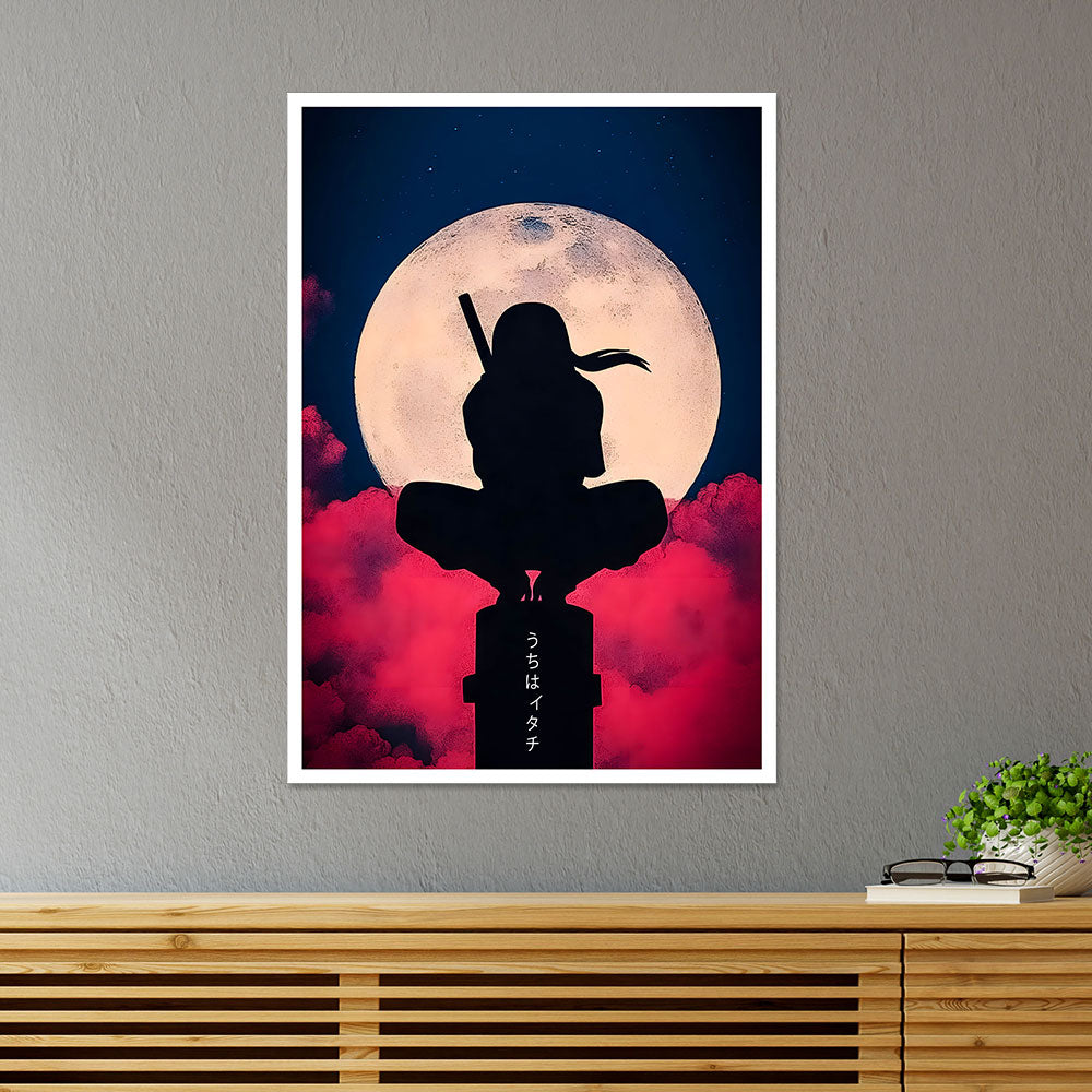 Beneath the Moon Uchiha Itachi Anime Poster