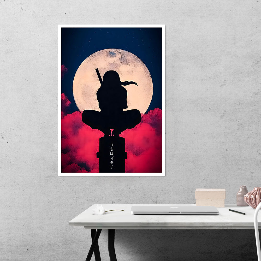 Beneath the Moon Uchiha Itachi Anime Poster