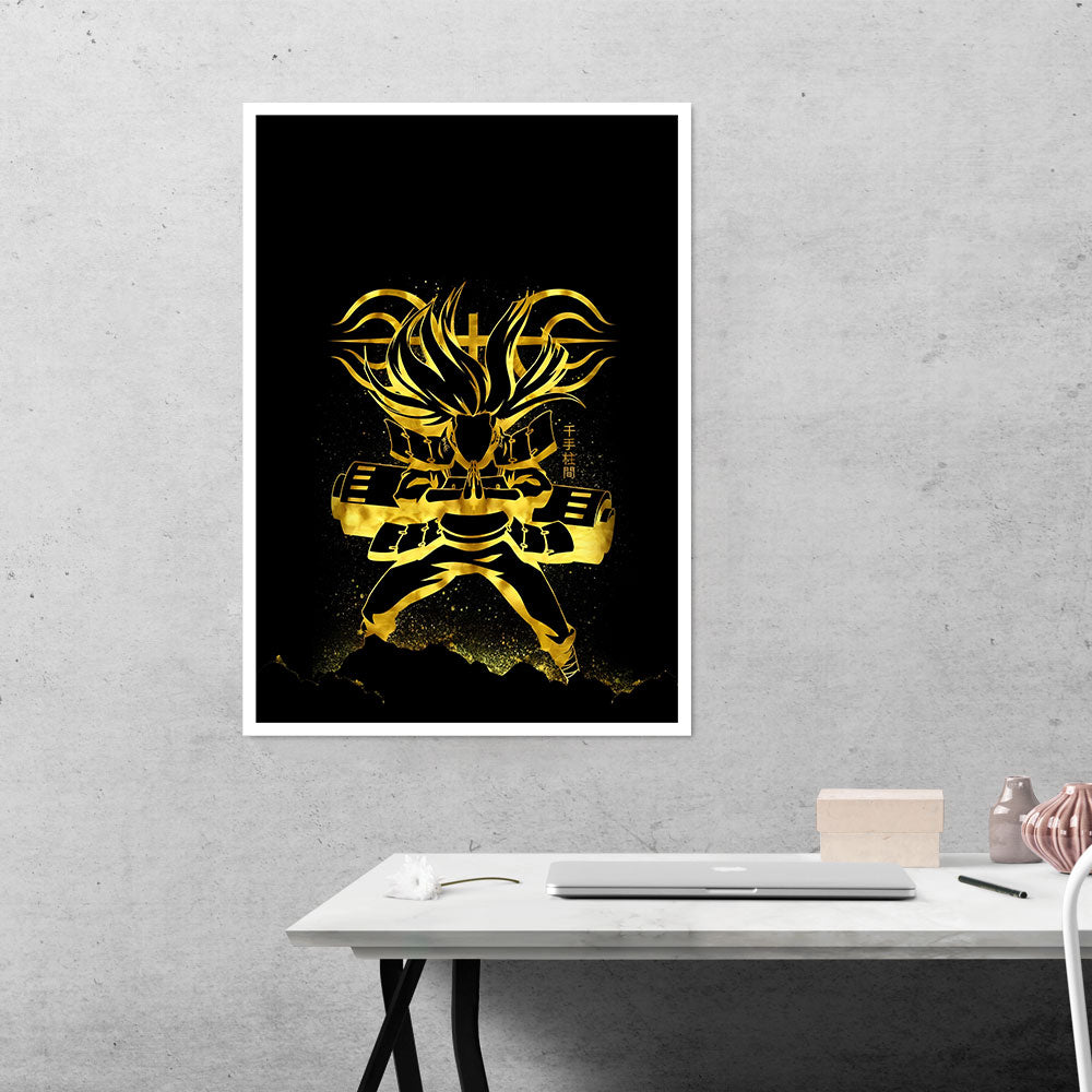 Hashirama Senju in Golden Splendor Anime Poster