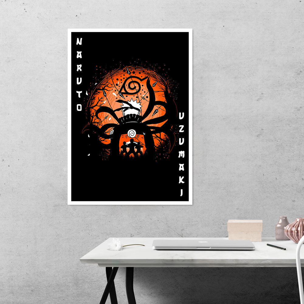 Kyuubi No Kitsune Naruto Uzumaki Anime Poster