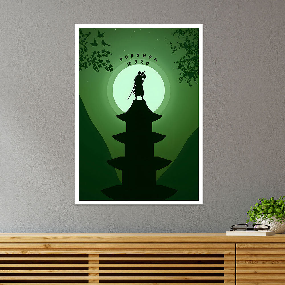 Roronoa Zoro Silhouette Anime Poster