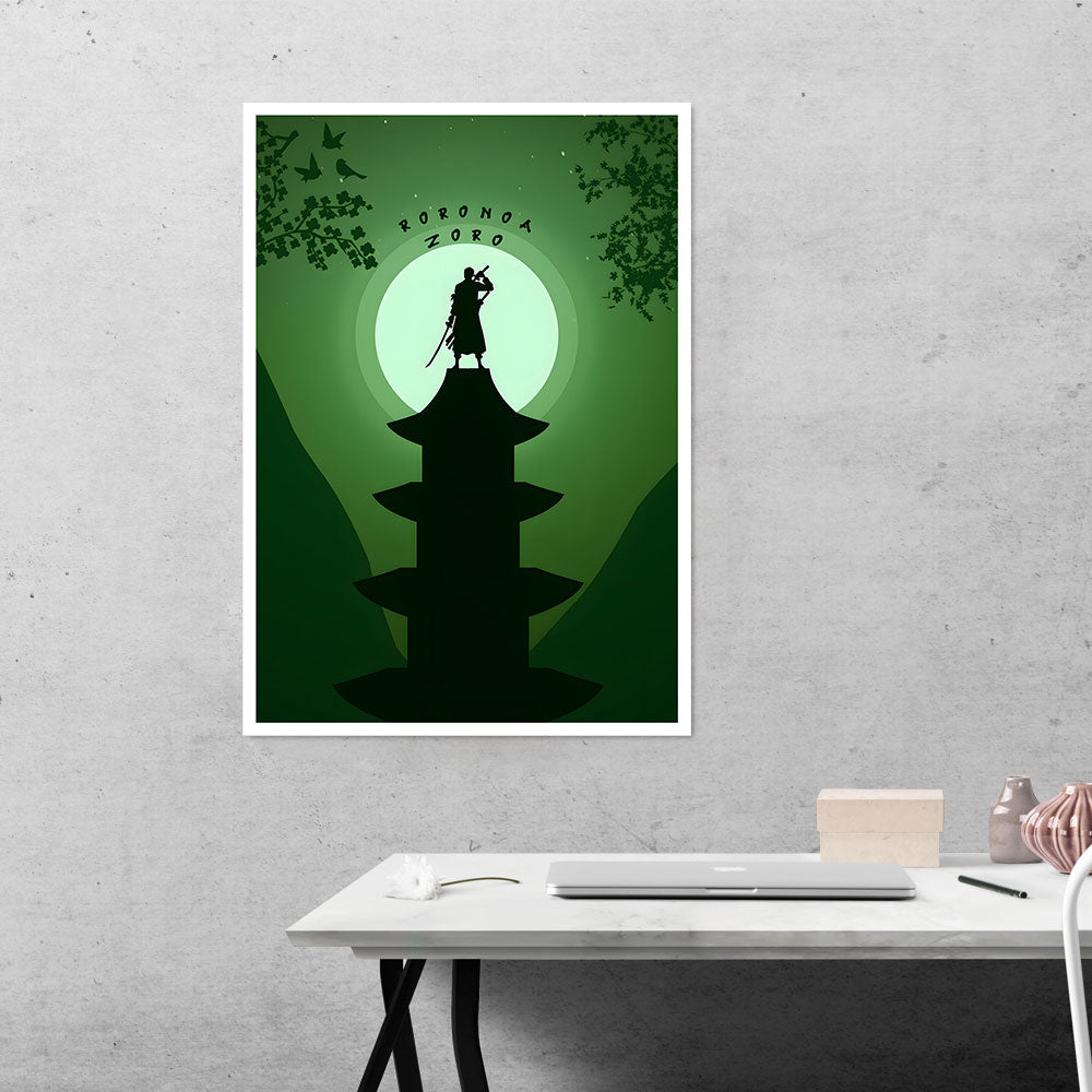 Roronoa Zoro Silhouette Anime Poster