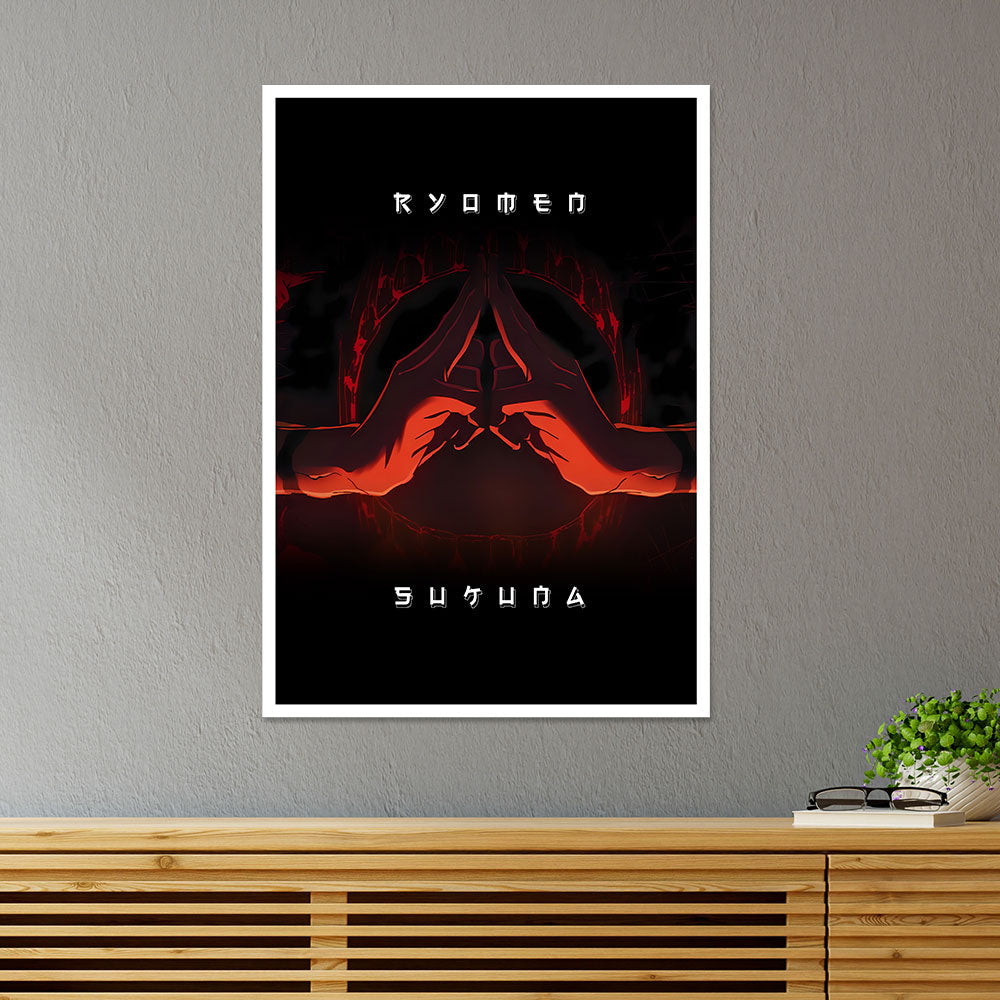 Ryomen Sukuna Curse JJK Anime Poster