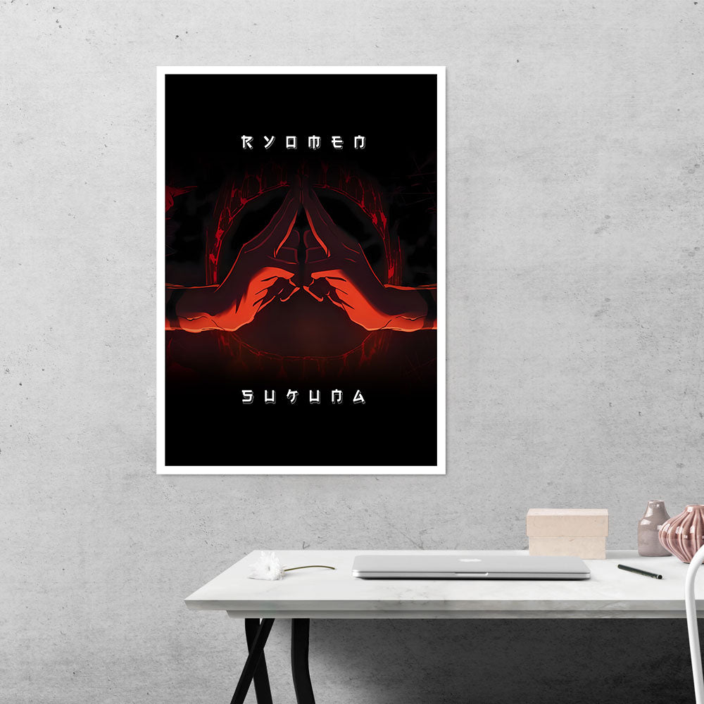 Ryomen Sukuna Curse JJK Anime Poster